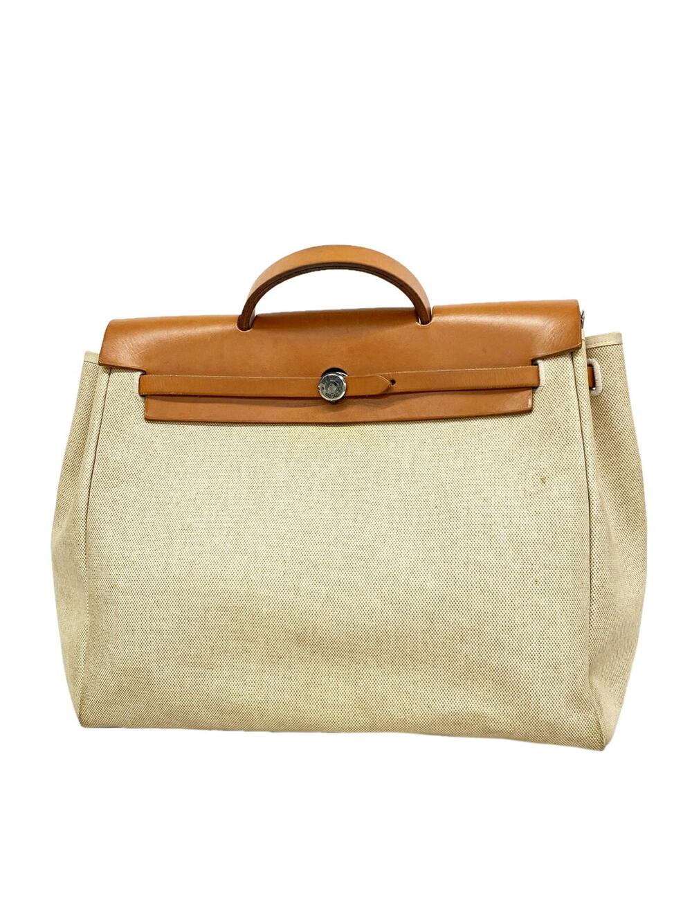 Hermes Herbag Toile And Leather Mm #375790H10B